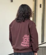 سویشرت دورس قهوه ای مدل شکوفه گیلاس - Image 4