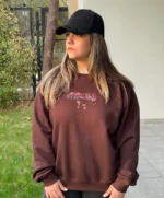 سویشرت دورس قهوه ای مدل شکوفه گیلاس - Image 3