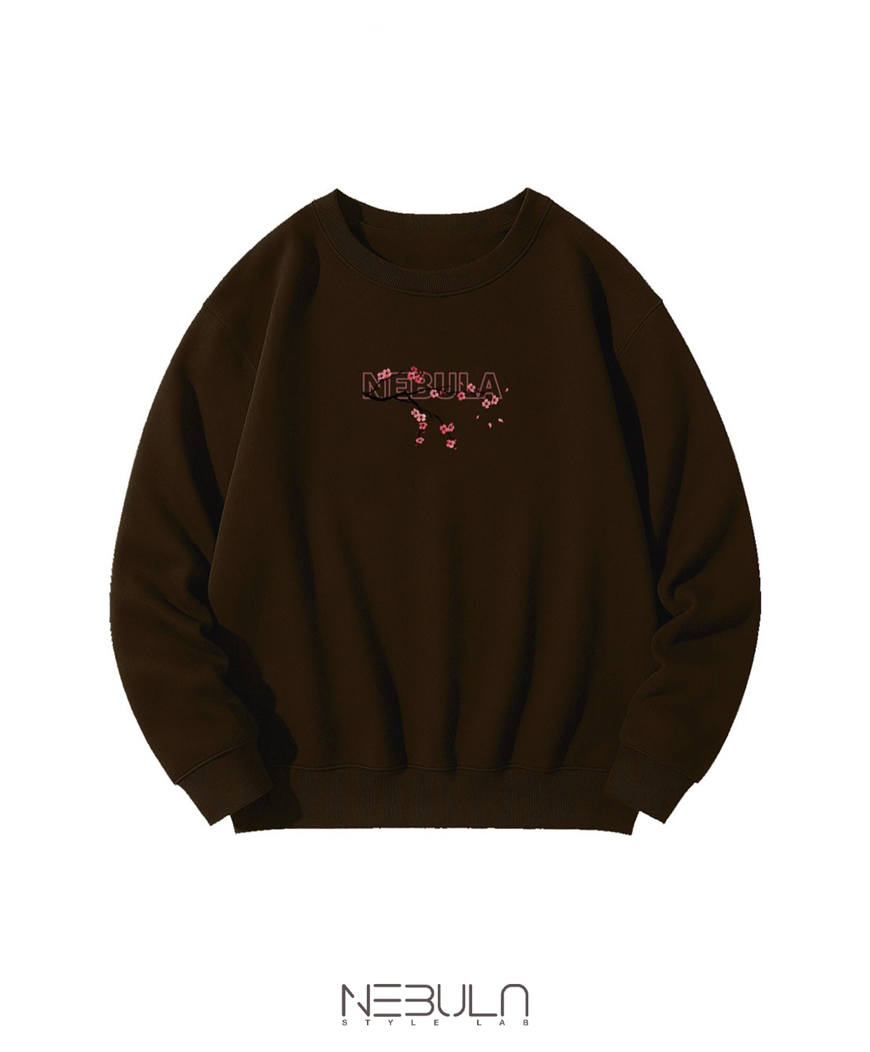 gilas 05 سویشرت دورس قهوه ای مدل شکوفه گیلاس - Image 1